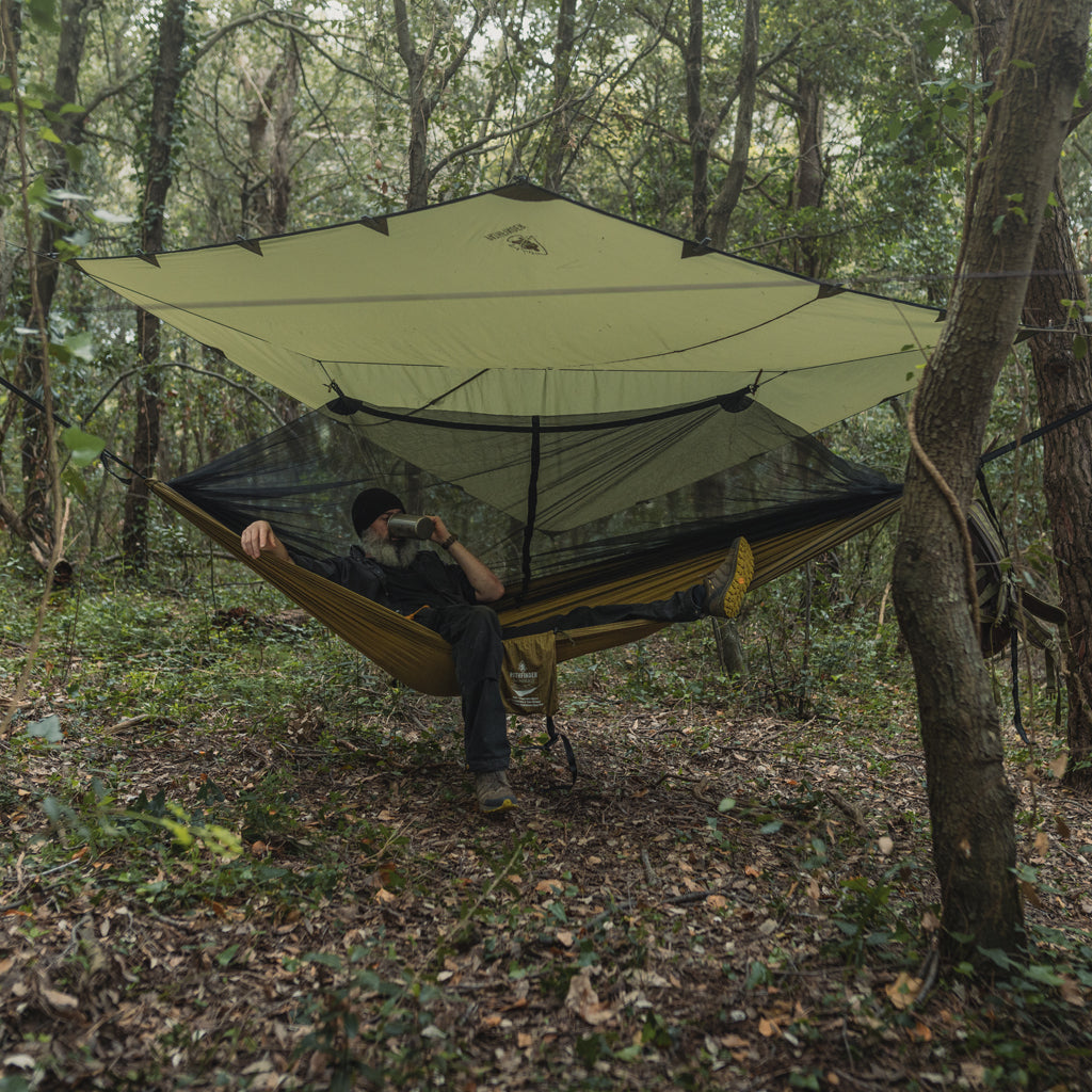 Pathfinder Nylon Tarp & Hammock COMBO - OD Green