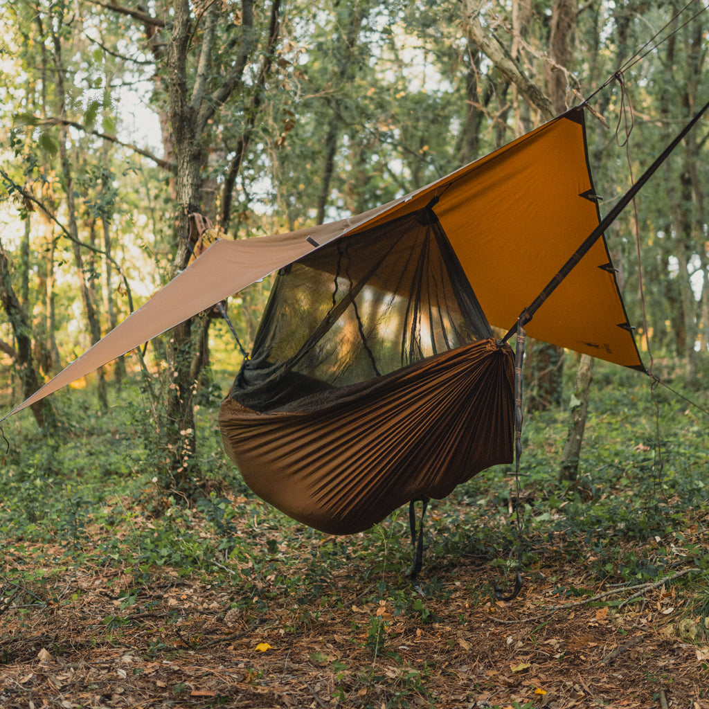 Pathfinder Nylon Tarp & Hammock COMBO - Earth Brown