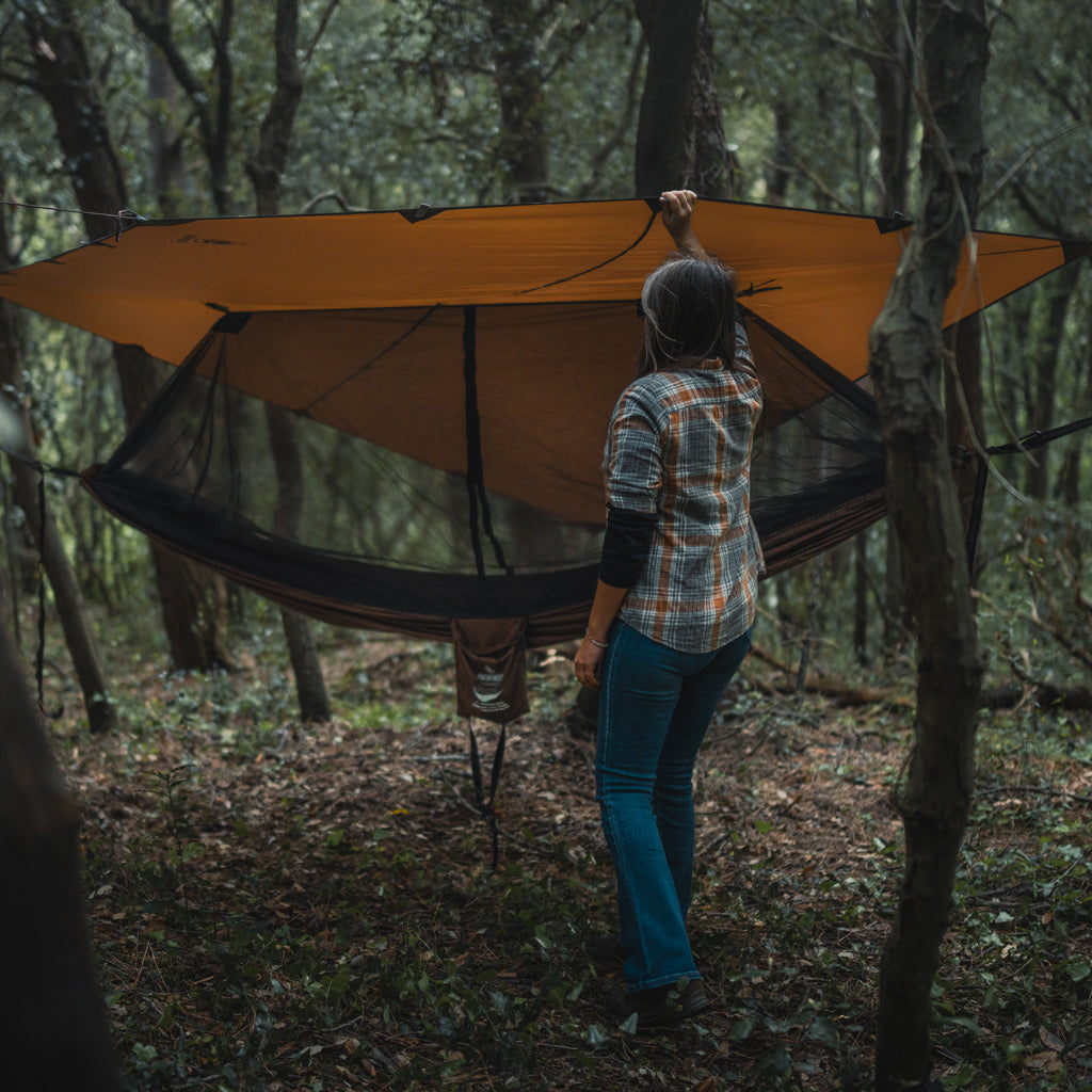 Pathfinder Nylon Tarp & Hammock COMBO - Earth Brown